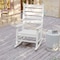 Flash Furniture White All-Weather Outdoor Rocking Chair, 2PK 2-LE-HMP-2002-110-WT-GG - alternate 9